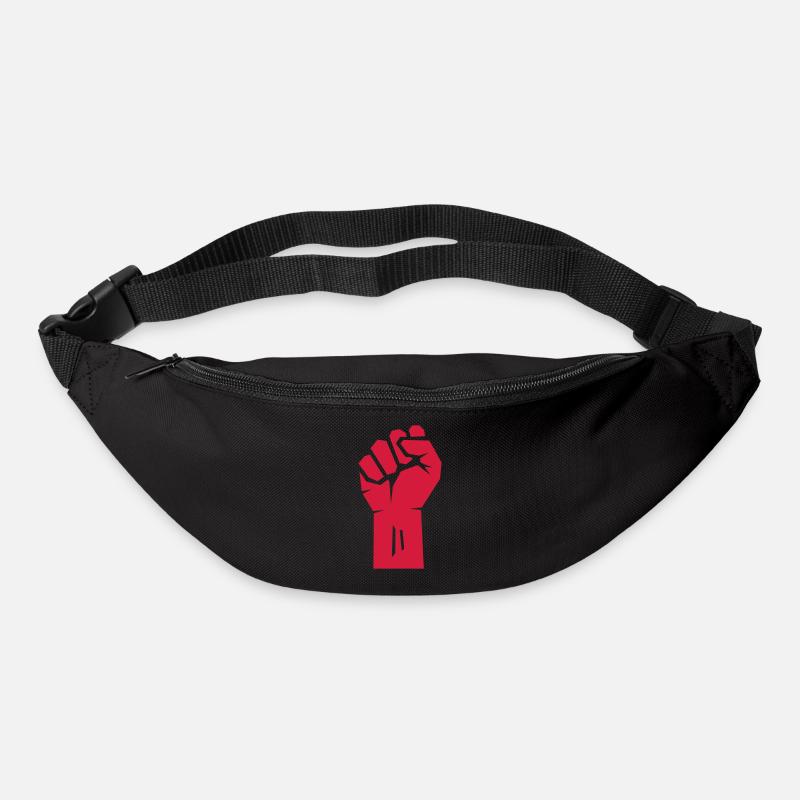 Raised rote Faust. - Gürteltasche - Schwarz