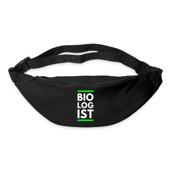 Biologiste (deux lignes) - Sac banane - noir - Devant