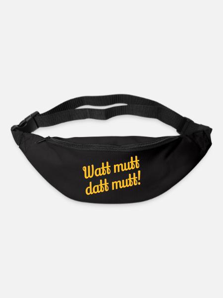 Watt mutt datt mutt! - Plattdeutsch - Gürteltasche - Schwarz