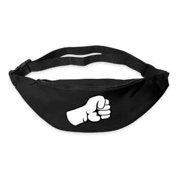 Poings à la main de conception - Sac banane - noir - Devant