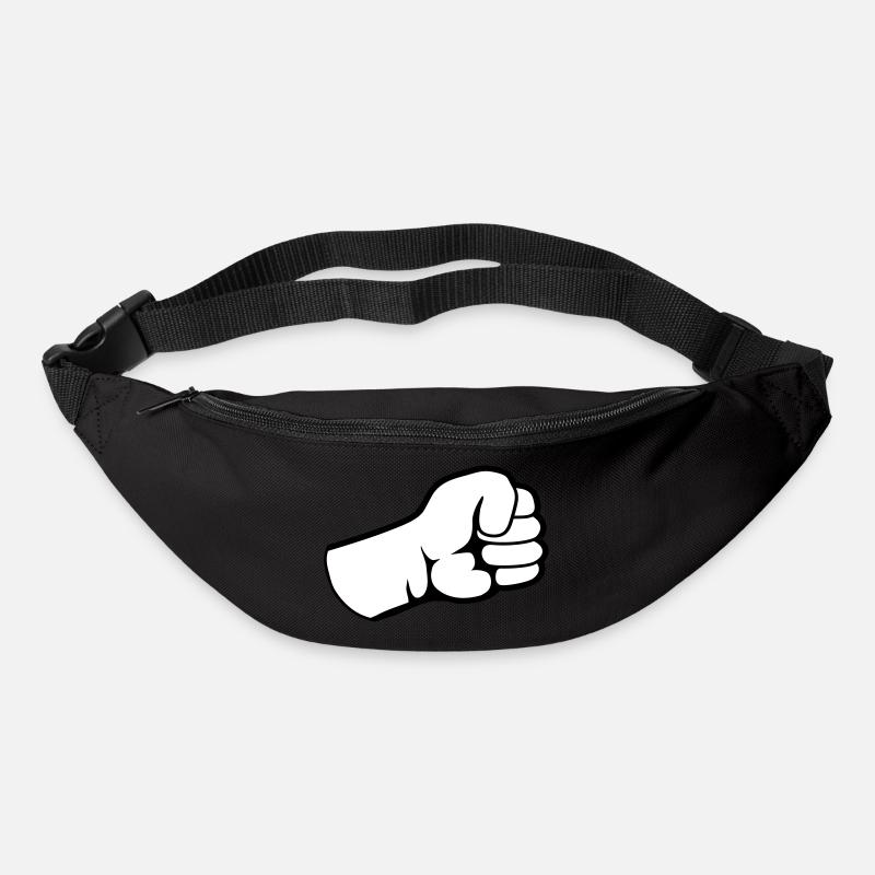 Poings à la main de conception - Sac banane - noir