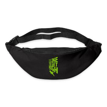 aiment se défoncer - Sac banane - noir - Devant
