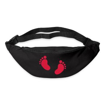 Bébé pieds - Sac banane - noir - Devant