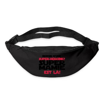 super mamie est là - Sac banane - noir - Devant