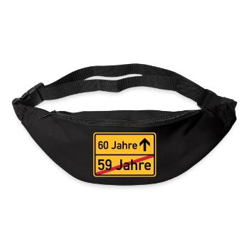 ortsschild_59__jahre__f3 - Gürteltasche - Schwarz - Vorne