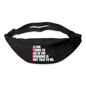 not talk to me - Gürteltasche - Schwarz - Vorne