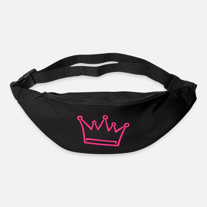 couronne, princesse, prince - Sac banane - noir