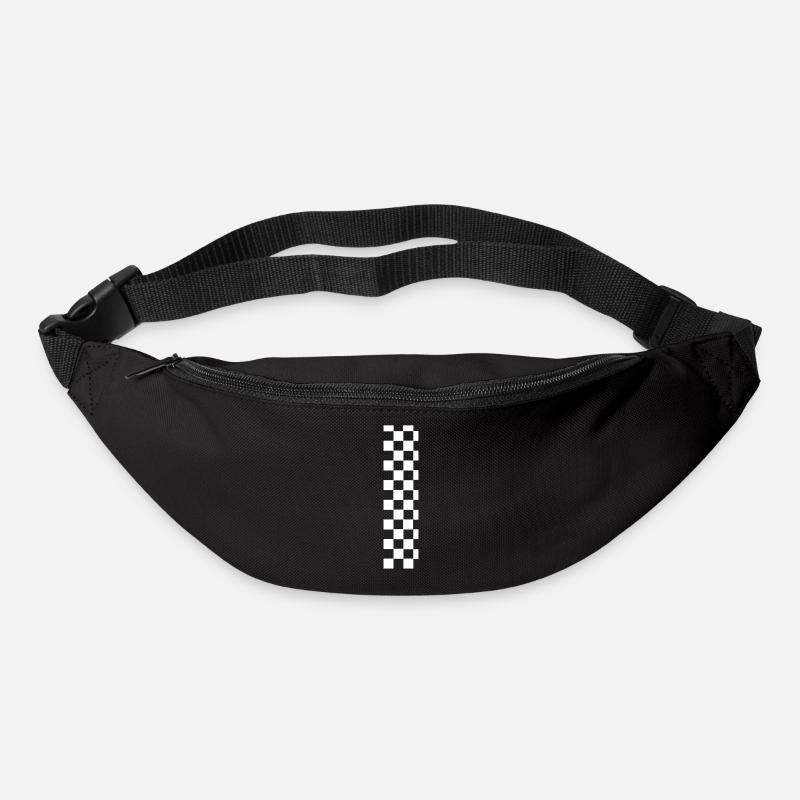 Checkerboard pattern - Bum bag - black