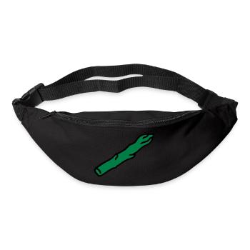 Grüner Spargel - Gürteltasche - Schwarz - Vorne