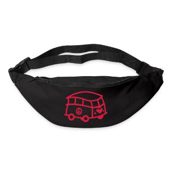 Bus - Love Peace - Gürteltasche - Schwarz - Vorne