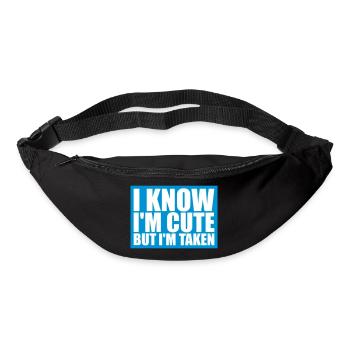 cute but taken Zitat - Gürteltasche - Schwarz - Vorne