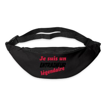 Je suis un ENTRAINEUR légendaire - Sac banane - noir - Devant
