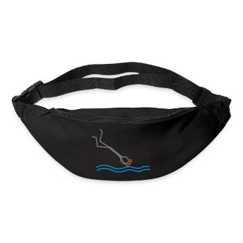 springen / schwimmen - Gürteltasche - Schwarz - Vorne