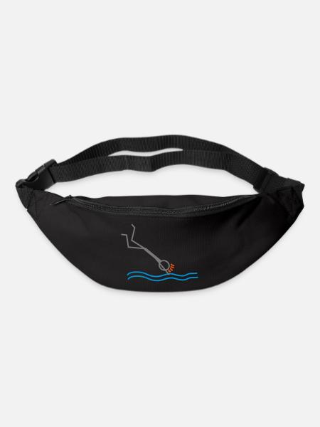 springen / schwimmen - Gürteltasche - Schwarz