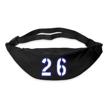 26 Zahl Symbol - Gürteltasche - Schwarz - Vorne