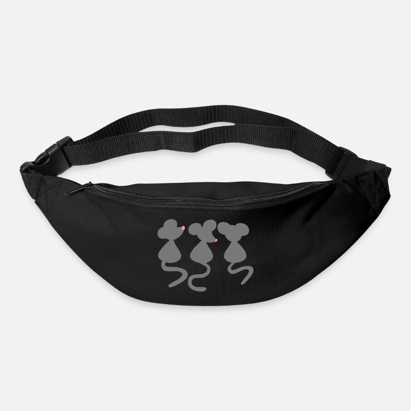 Mäuse so niedliche Design patjila - Gürteltasche - Schwarz