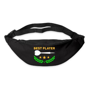 Meilleur joueur (fléchettes, trois étoiles, couronne de laurier) - Sac banane - noir - Devant