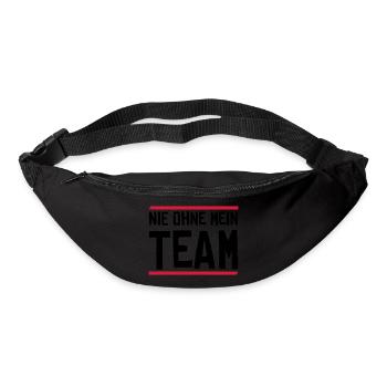 nie ohne mein team - Gürteltasche - Schwarz - Vorne