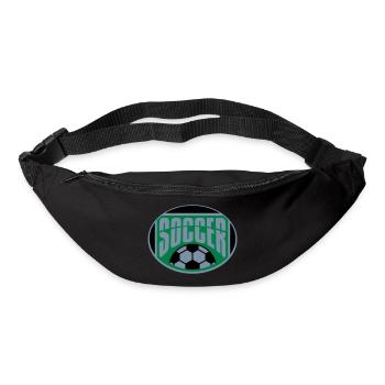 Soccer Hobby Sport Schild - Gürteltasche - Schwarz - Vorne