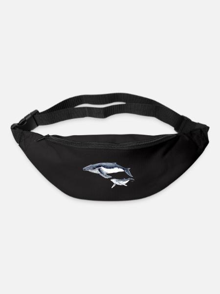 Humpback whale - humpback whale baleine à bosse - Bum bag - black