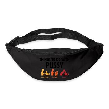 Les choses que vous pouvez faire avec une chatte. - Sac banane - noir - Devant