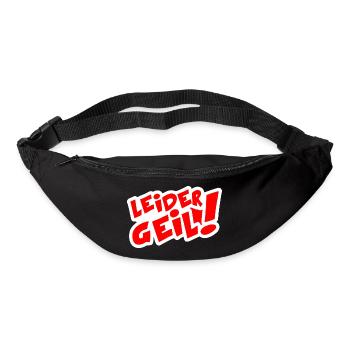 Leider geil - Gürteltasche - Schwarz - Vorne
