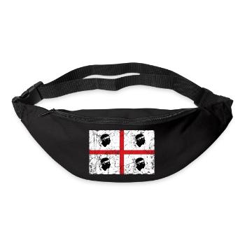 Sardinia flag vintage effect - Bum bag - black - Front