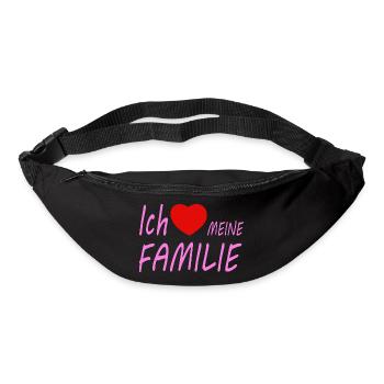 ich liebe meine Familie - Gürteltasche - Schwarz - Vorne