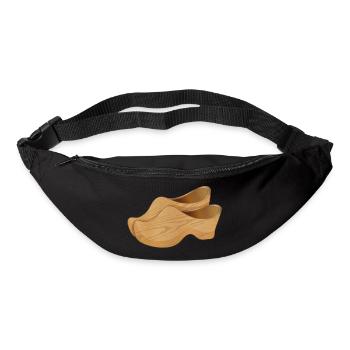 Zwei holländische Holzschuhe auch Clogs genannt - Gürteltasche - Schwarz - Vorne