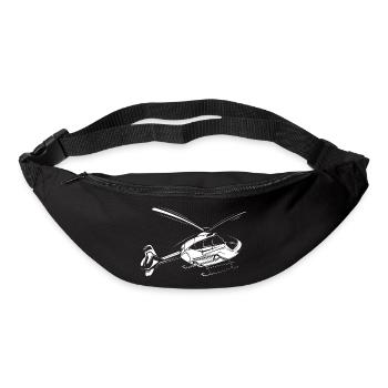 Hélicoptère Hélicoptère Héli Équipe Symbole Pilote - Sac banane - noir - Devant