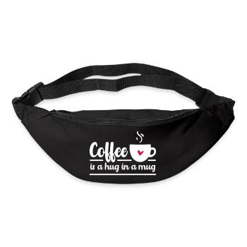 Coffee is a hug in a mug - Sac banane - noir - Devant