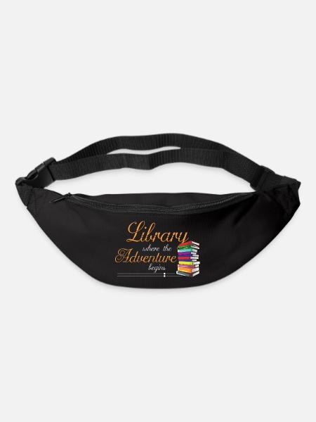 Bookworm Gifts Library Where The Adventure Begins - Gürteltasche - Schwarz
