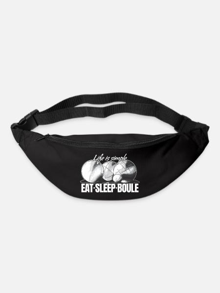 Boulekugeln für Bouler und Petanque Spieler - Gürteltasche - Schwarz