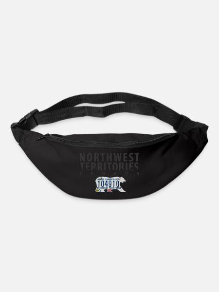Northwest Territories with Polar bear licence plate - Bum bag - black