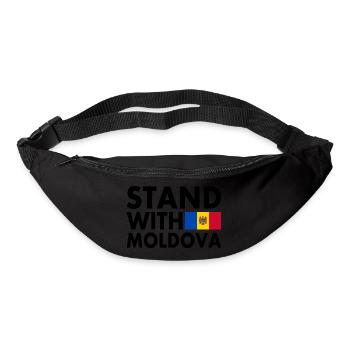 Stand with moldova - Gürteltasche - Schwarz - Vorne