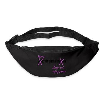 Les mamans ne font que dormir et profiter de la paix - Sac banane - noir - Devant
