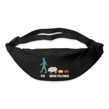 Schwein Landwirt Ich Und Meine Follower - Gürteltasche - Schwarz - Vorne
