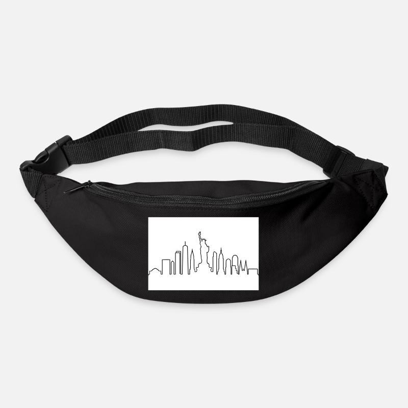 Skyline von NY - Gürteltasche - Schwarz