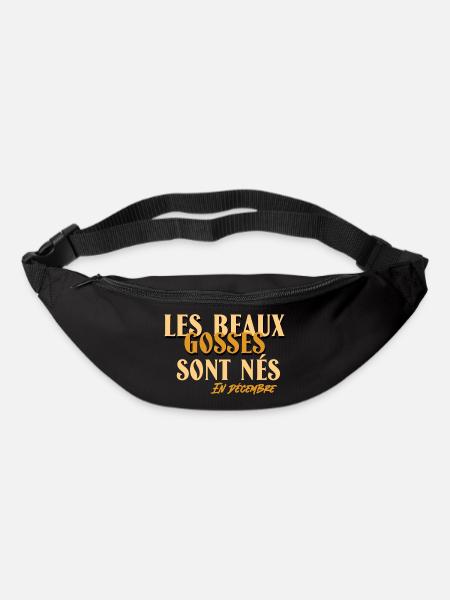 Les beaux gosses sont nés en décembre. - Sac banane - noir
