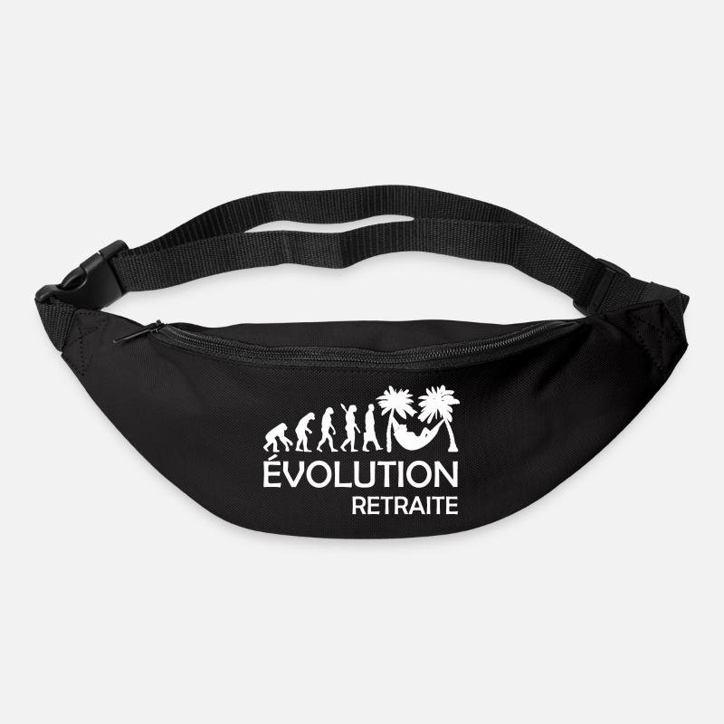 Évolution retraite / humour retraité - Sac banane - noir