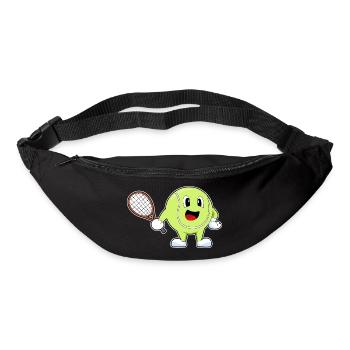 Raquette de tennis balle de tennis - Sac banane - noir - Devant