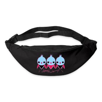 3 kleine Vögel - Gürteltasche - Schwarz - Vorne