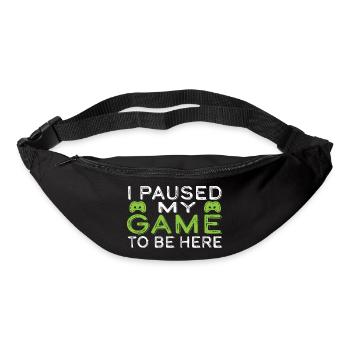Ich unterbrach mein Spiel, um hier zu sein - Gürteltasche - Schwarz - Vorne