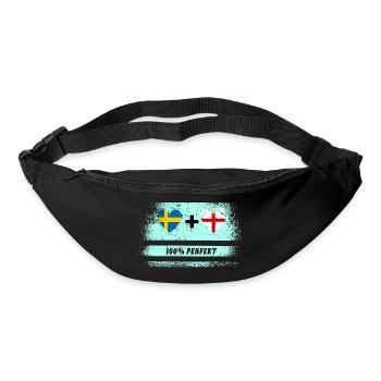 Angleterre et Suède 100% parfait / cadeau - Sac banane - noir - Devant