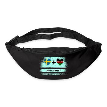 Kenia und Schweden 100% perfekt / Geschenk - Gürteltasche - Schwarz - Vorne