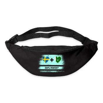 Pakistan et Suède 100% Parfait / Cadeau - Sac banane - noir - Devant