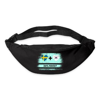 Corée du Sud et Suède 100% Parfait / Cadeau - Sac banane - noir - Devant