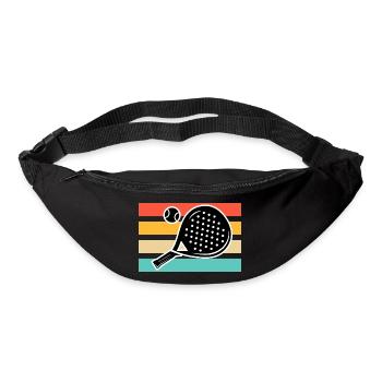 Padel Tennis Retro Vintage - Bum bag - black - Front