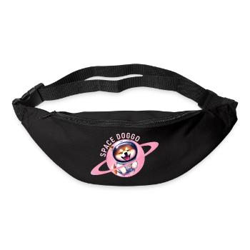 Happy Space Doggo - Süße Gestaltung - Gürteltasche - Schwarz - Vorne
