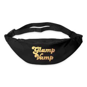 Glamp Vamp Gold Glamping Camping Luxus cool Camper - Gürteltasche - Schwarz - Vorne